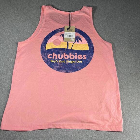 Chubbies “skys out thighs out”’The Trop and Lock Beachy Tank Top Mens Small - Picture 1 of 7